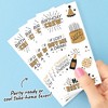Big Dot of Happiness Happy Birthday Gold Temporary Tattoos for Adults, Birthday Party Favors, Night Out Accessory, Black and Gold Party Supplies, 12 - 3 of 4