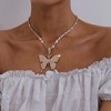 Sparkling Rhinestone Butterfly Pendant Necklace For Women - 3 of 4