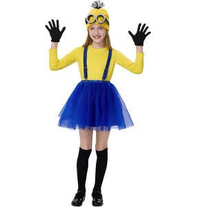 Joyfy Halloween Costume for Child Girl Cute Yellow Tutu Costume Set for Girls Halloween Dress Up Party - 1 of 4