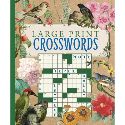 Large Print Crosswords - by  Eric Saunders (Paperback)
