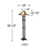 Robert Louis Tiffany Ranier Rustic Mission Floor Lamp 59 1/2" Tall Bronze with LED Nightlight Stained Art Glass Shade for Living Room Bedroom Office - 4 of 4