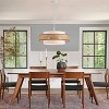 Dewdrop Modern Pendant Ceiling Light 4-Light White Iron with Fabric and Rattan Shade ETL Certified for Dining Room - 4 of 4