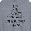 Women's - Garfield - More Bored Than You Graphic Racerback Tank - 2 of 4