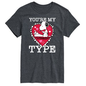 Men's - Peanuts - You're My Type Short Sleeve Graphic T-Shirt - 1 of 4