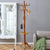 KTMBDW Coat Rack Freestanding Wood Coat Tree Rack with 8 Hooks, Creative Design Tree Branch-look, Standing Clothes Hanger Stand for Bedroom - 2 of 4