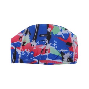 Unique Bargains Elasticity Pink Splatter Pattern Swim Cap 5.91"x9.25" 1 Pc - 1 of 4
