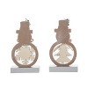 Transpac MDF Winter Metallic Decor Set of 2 Christmas Home Decorations - 3 of 3