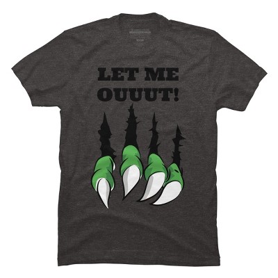 Men's Design By Humans Let the monster out halloween By ArtStyleAlice T-Shirt