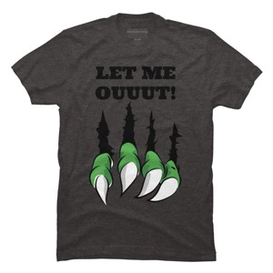 Men's Design By Humans Let the monster out halloween By ArtStyleAlice T-Shirt - 1 of 4