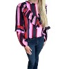 Women's STRIPE RUFFLE BLOUSE - TCEC - 2 of 4