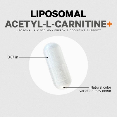 lypo-spheric acetyl l-carnitine L Carnitine 500mg Liposomal Mental Focus & Fatigue Support 90ct klow stack peptide benefits shots Flavor:Fun Sweets Blue Raspberry