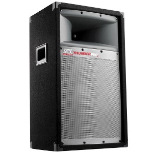 MTX TP1200 12 Inch 300 Watt 2 Way Loud Cabinet Tower Professional DJ PA Loudspeaker Audio System with Durable Corner Braces and Carry Handles - 1 of 4