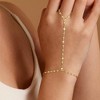 Turandoss 18K Gold Hand Chain Bracelet for Women - Dainty Gold Hand Chains, Small Coins Finger Rings Bracelets Adjustable, Christmas Gifts, 6+2In - 3 of 4