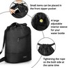 Backpack with Bundle Pocket – Composite Nylon, Leopard Print & Black, Perfect for Trip Storage - 2 of 4