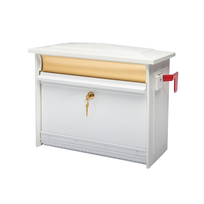 Architectural Mailboxes Mailsafe Wall Mount Mailbox White, 1 of 4
