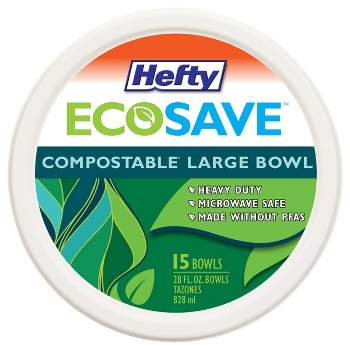 Hefty Ecosave Compostable Bowls - Large - 28 fl oz/15ct