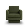 Zeus & Ruta 30" W Round Modern Accent Chair Fabric Armchair - 2 of 4