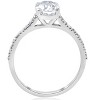 Pompeii3 1.20Ct Oval Diamond Engagement Ring with Side Stones 14k White Gold Lab Created - 3 of 4