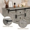 4 Drawer Dresser for Bedroom, 45 in Wood Dressers With Sliding Barn Doors, TV Stand With Large Drawers & Bar Handles, for Closet, Living Room - 4 of 4