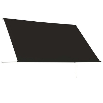 Anthracite Retractable Awning with Steel Frame, 98.4" x 59.1"