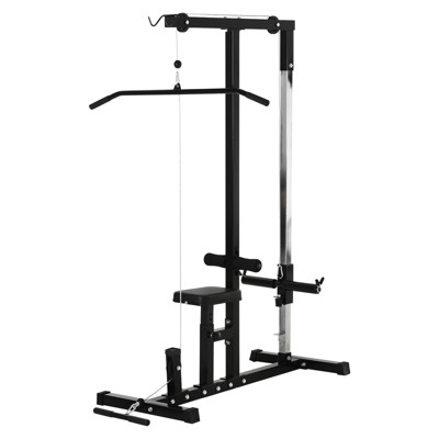 Soozier Exercise Pulldown Weight Machine with Multiple Adjustable Cable Positions for Strengthening Many Muscle Groups Home Gym