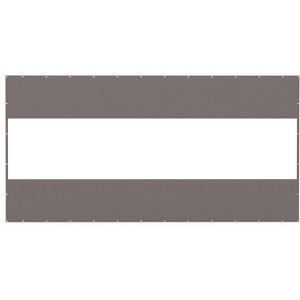 DOMETOUR Heavy Duty Outdoor Clear PVC Curtain, 18oz Waterproof, Weather Resistant, Tearproof for Patio/Gazebo/Pergola, 8'H x 16'W, Gray - 1 of 4