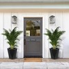 23 Inch Tall Outdoor Planters Set of 2, Self Watering Pots for Indoor Plants with Water Level Monitor & Drainage Hole & Wheels,Black - 3 of 4