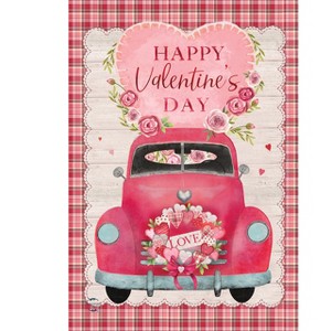 Briarwood Lane Valentine's House Flag 40x28 For Outdoor Valentines Love Pickup House Flag Flag For Valentine's House Flag - 1 of 4