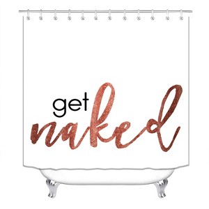 White Get Nake Shower Curtains for Bathroom Waterproof Fabric Bath Curtain Durable Soft Stylish Bathroom Decor 72x72 Inch - 1 of 1