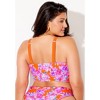 Swimsuits for All Women's Longline Bra Sized Lettuce Trim Bikini Top (Plus Sizes Available) - 3 of 4