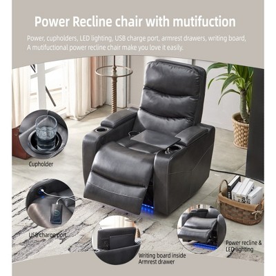 Technical Leather Power Reclining Chair