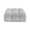 Meridian Furniture,Ames Boucle Fabric Ottoman - 2 of 4