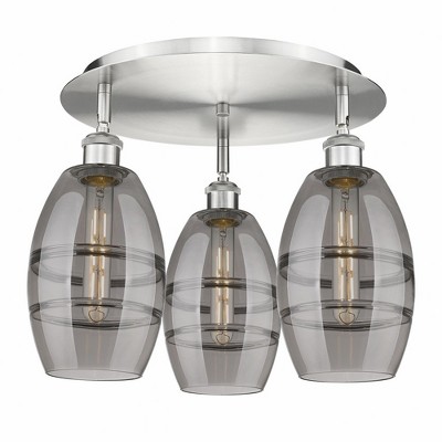 Vaz - 3 Light Flush Mount In Industrial Style-9.13 Inches Tall and 17.63 Inches Wide