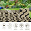 Outdoor Rug Waterproof Reversible Rug for Patio, Moroccan Plastic Straw Rug Portable Floor Mat for Camping Travel Picnic - 2 of 4