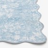Racxily 36"x56" Feather Faux Fur Scalloped Indoor Accent Rug, Non Slip, Super Strong, Ideal for High Traffic Areas in Bedroom, Living Room - 3 of 4