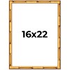 PosterPalooza | 16x22 Thin Bamboo Picture Frame, UV Acrylic, 2 Finishes - Gold and Brown - 2 of 4