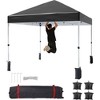 Outdoor Tent, Portable Coating Tent 10 x 10 ft, Picnic Tent, Folding Canopy Tent with Hand Bag, Waterproof Windproof UV Protection Tent, Black - 2 of 4