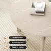 Infurnic Coffee Tables, Modern Dining Table with four sturdy table legs, Round Table for Kitchen or Living Room, Beige, 39.3"*39.3"*17.7" - 3 of 4