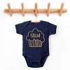 The Juniper Shop Stud Muffin Plain Baby Short Sleeve Bodysuit - NB - Navy - 2 of 4