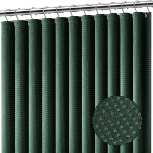 Hearth & Harbor Waffle Shower Curtain for Bathroom - 72x72 Heavy Duty Bathroom Curtain - 1 of 4