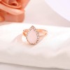 Teardrop Opal Ring for Women Isabella 4 Ct Pear Shape Sterling Silver CZ Halo Ginger Lyne Collection - 3 of 4