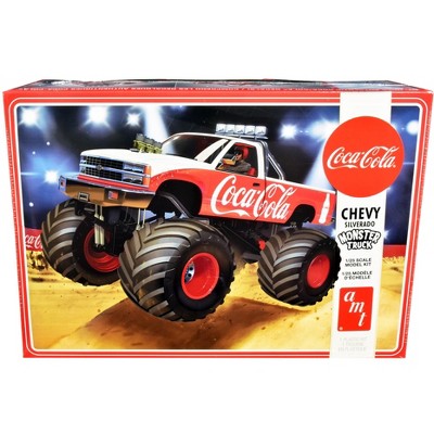 Skill 2 Model Kit Chevrolet Silverado Monster Truck "Coca-Cola" 1/25 Scale Model by AMT