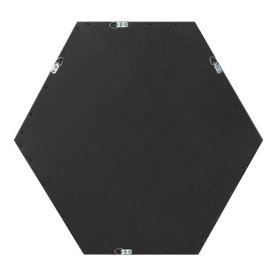 Laverty Hexagonal 30.5" Silver Framed Modern Wall Mirror