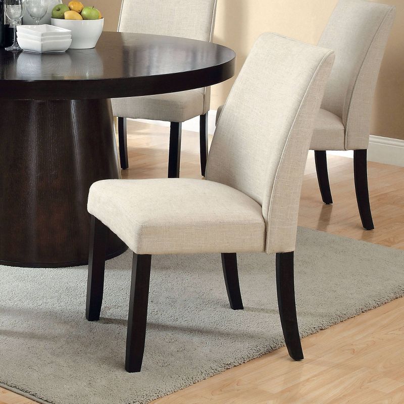 2pk Ward Upholstered Side Chairs Espresso/Ivory - miBasics, 4 of 9