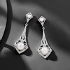 Ross-Simons 3.5-7.5mm Cultured Pearl and .11 ct. t.w. Diamond Vintage-Style Drop Earrings in Sterling Silver - 4 of 4