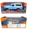 1978 Ford Bronco Custom Light Blue and White "Timeless Legends" Series 1/24 Diecast Model Car by Motormax - 3 of 3