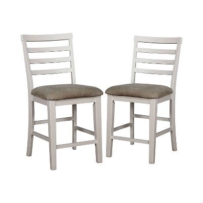 Set of 2 Tremond Dining Chairs White/Oak - HOMES: Inside + Out