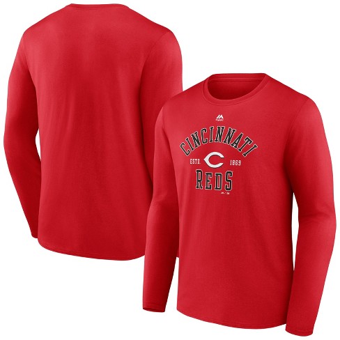 Mlb Cincinnati Reds Men's Long Sleeve Core T-shirt - Xxl : Target