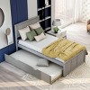 Streamdale Platform Bed with Twin Size Trundle, Twin Size Frame, Gray - 2 of 4
