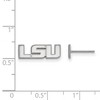 Black Bow Jewelry 14k White Gold Louisiana State Fighting Tigers NCAA Post Earrings - 2 of 3